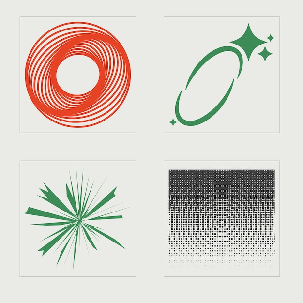 vector set of y2k large set of retro objects for design flat minimalist icons
