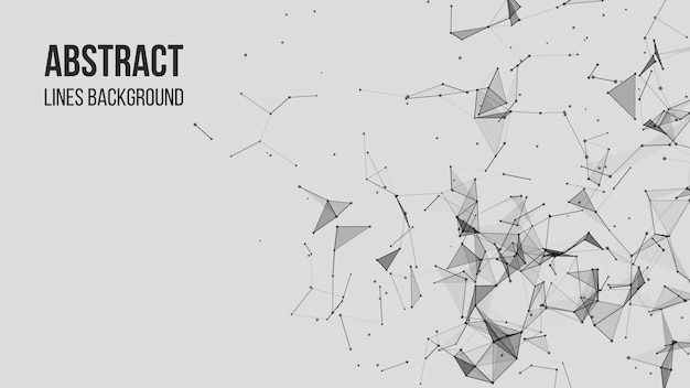 vector technology background plexus effect abstract polygonal background with connecting dots and lines connection technology background