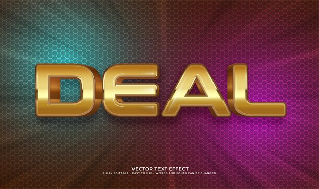 Vector text deal with 3d style effect