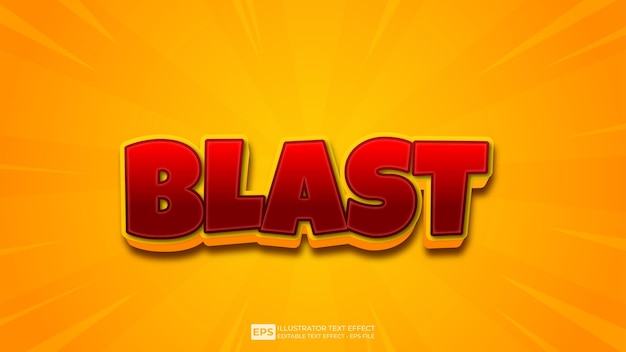 Vector vector 3d text blast editable text effect font