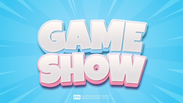 vector vector 3d text game show editable text effect font