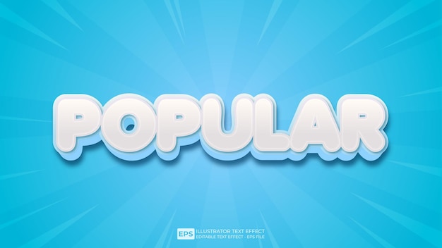 vector vector 3d text popular editable text effect font