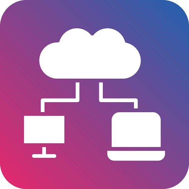 Vektor Design Cloud Storage Ikonstil