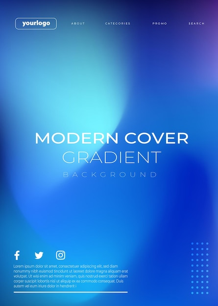 Vektor gradient cover bakgrunnsmal for brosjyre, årsrapport, magasin, poster og andre