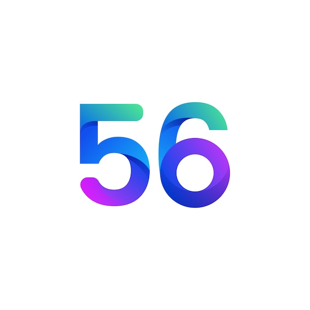 Vektor gradient nummer logo design