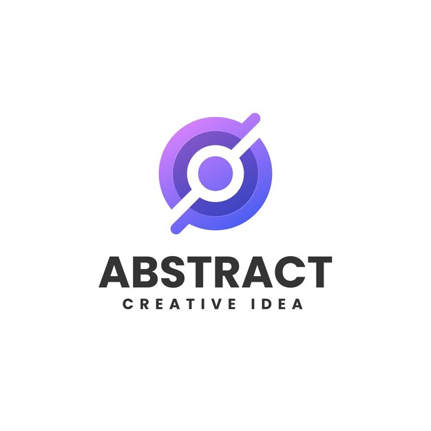 Vektor logo illustrasjon abstrakt gradient fargerik stil
