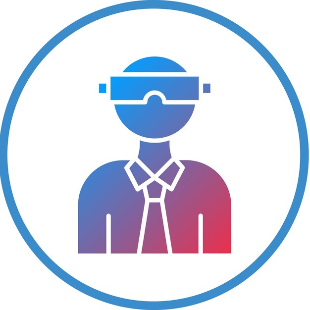 Vektordesign Virtuell virkelighet Ikonstil