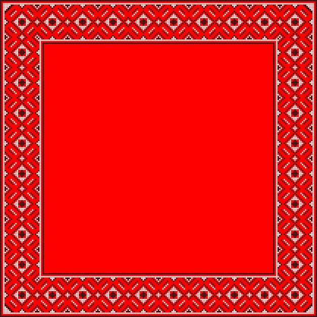Vektorillustrasjon av ukrainsk ornament i etnisk stil identitet vyshyvanka bakgrunn for tekst