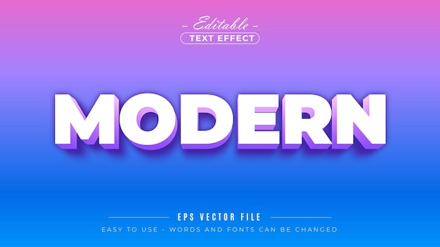 vibrant 3d modern text effect with gradient background