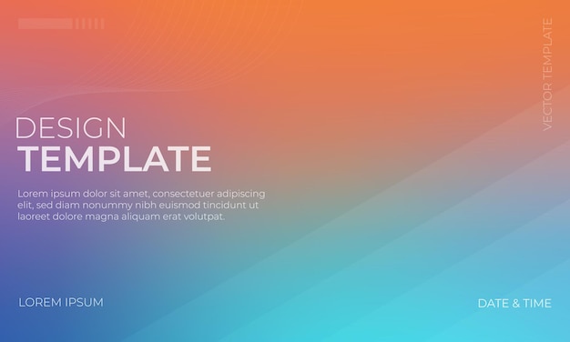 Vibrant Blue Orange Cyan Gradient Background Design