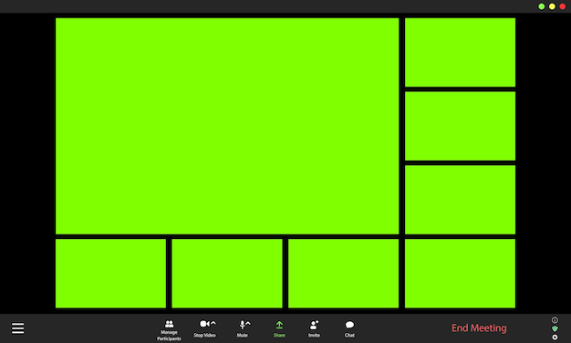Video conference user interface Video call window overlay