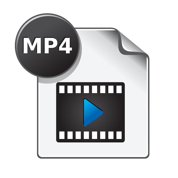 video file format icon color vector illustration