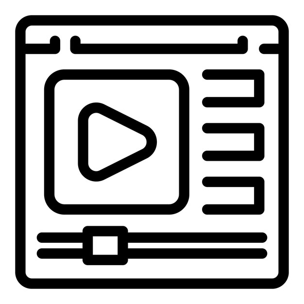 Video player interface showing a playback button and a progress bar for streaming
