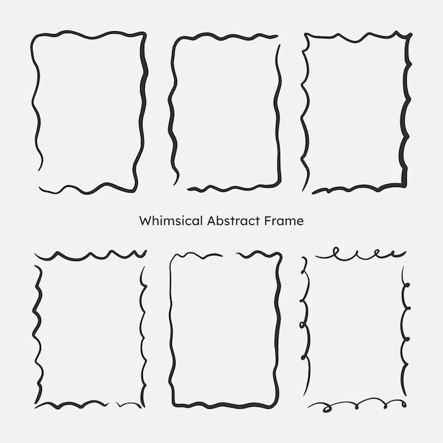 vintage border frame set border for photo frame wedding card birthday invitation line art style