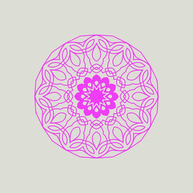 vintage mandala logo with vector template