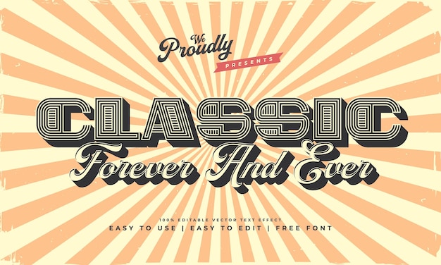 vintage retro editable text effect alphabet font typography typeface