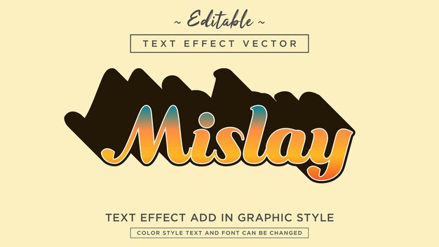 vintage text effect with beautiful colors fully editable text