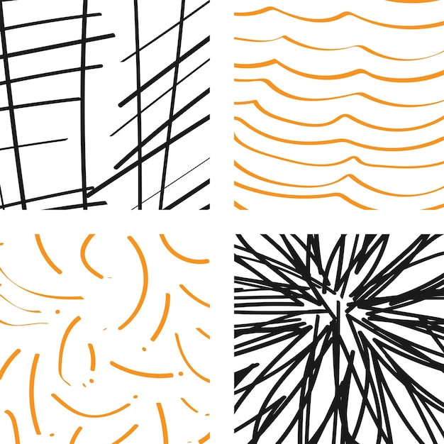 vintageinspired seamless pattern with geometric shapes and wavy lines