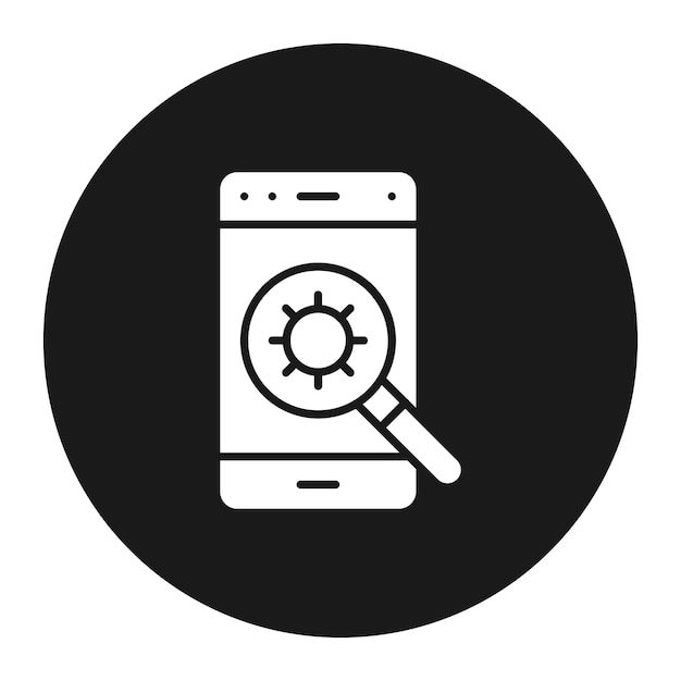 virus scan vector icon can be used for web hosting iconset