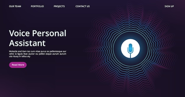 Voice assistant landing
