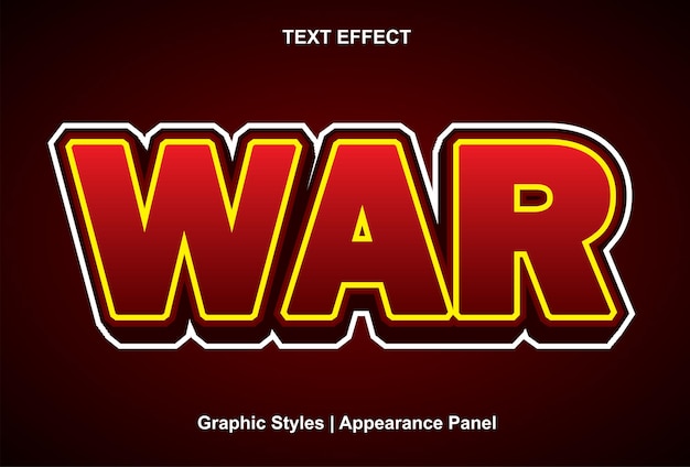 war text effect with graphic style and editablewar text effect with graphic style and editable