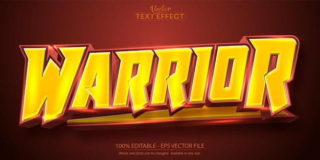 Warrior text effect editable esport text style
