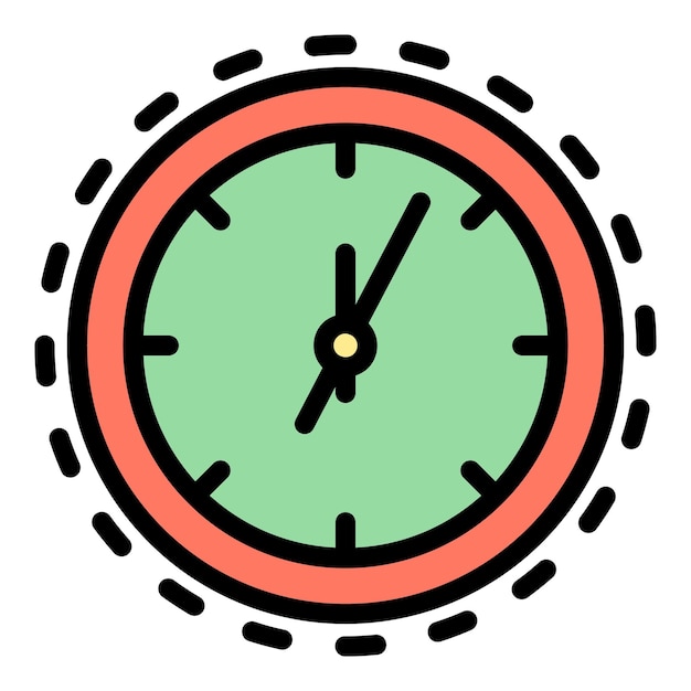 Watch fix icon Outline watch fix vector icon color flat isolated