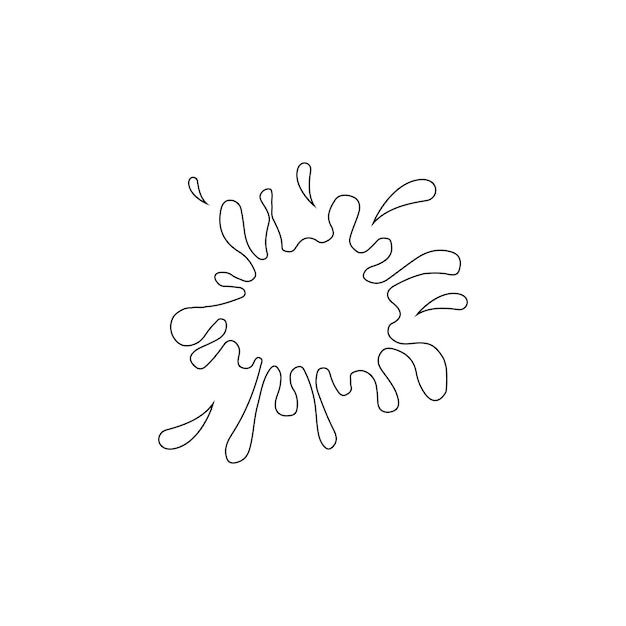 water splash vector type icon