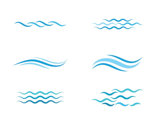 Water wave icon vector