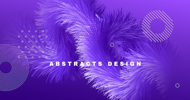 wave abstract dynamic background with 3d liquid shape