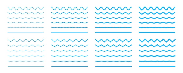 Wave line and wavy zigzag lines Underlines wavy curve zig zag line pattern