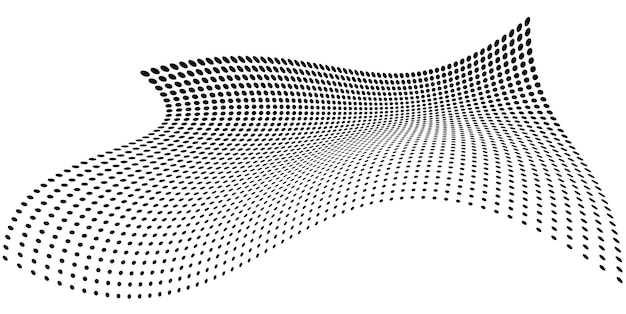 Wave of particles Futuristic point wave Vector illustration Abstract background with a dynamic wave Wave 3d