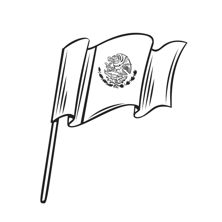 Vektor waving flag of mexico