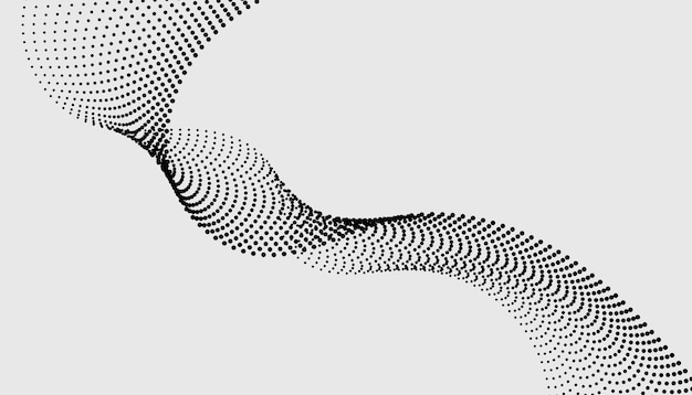 Wavy black dot mesh over light grey background