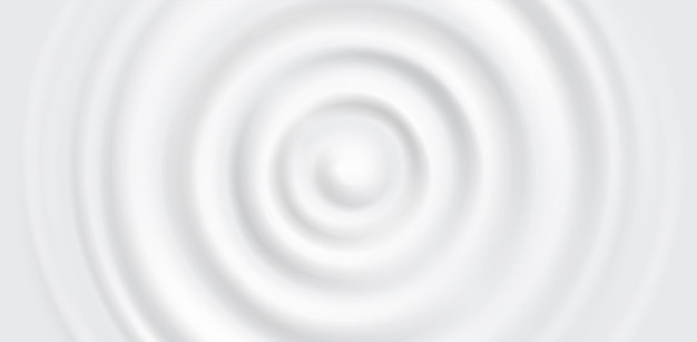 wavy circular pulsation of liquid. splash from falling drop of dairy products, cosmetic creams. swirl drop of milk, top view.