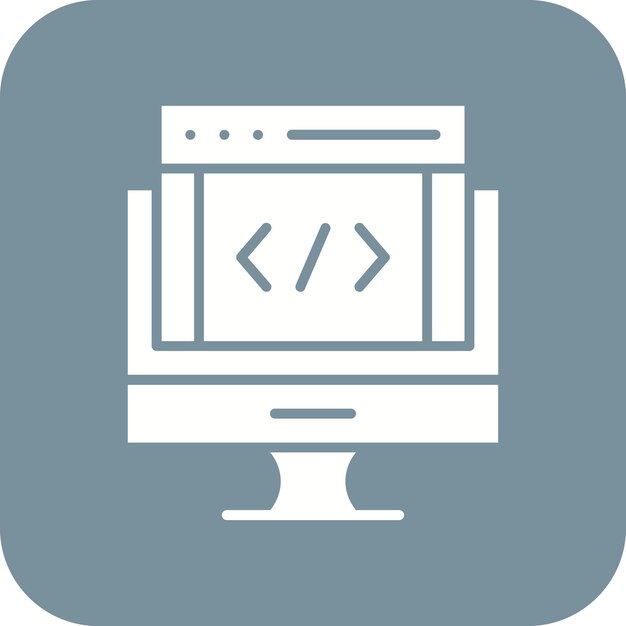 web coding vector icon can be used for web hosting iconset