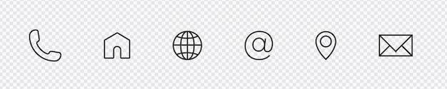 Web icon set Website set icon Contact As Flat Icon Solid style isolated Business card icon set