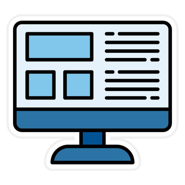 web layout icon vector image can be used for coding and development