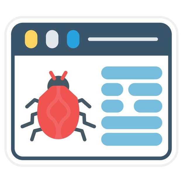Web Malware Flat Illustration