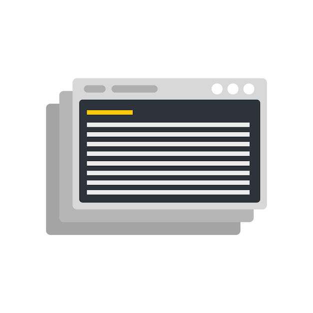 Web page testing icon Flat illustration of web page testing vector icon isolated on white background