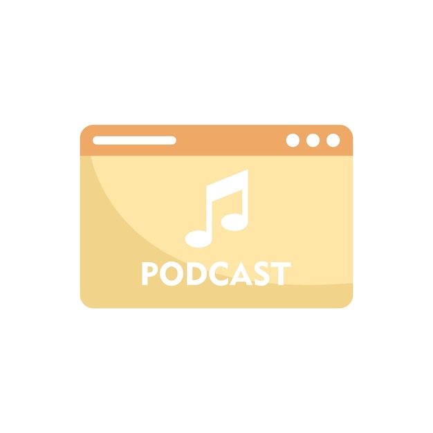 Web podcast icon Flat illustration of Web podcast vector icon for web design isolated