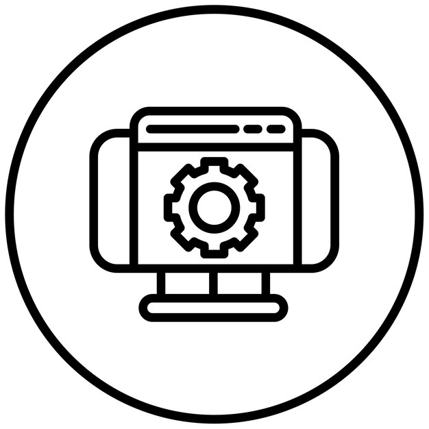 Web Settings Vector Illustration