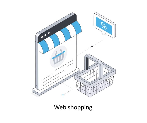Web Shopping isometric stock illustration EPS File stock illustration