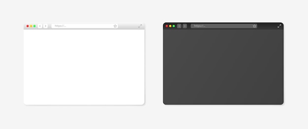 Webpage Flat color web page layout blank web page Vector illustration