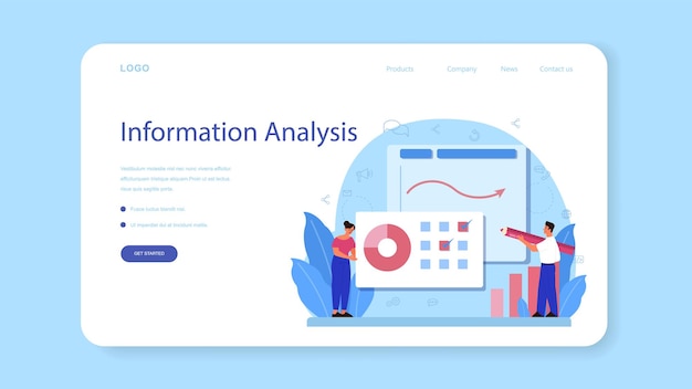 Website analyst web banner or landing page