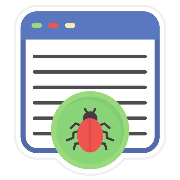 Website Bug icon vector image Can be used for Cyber Security
