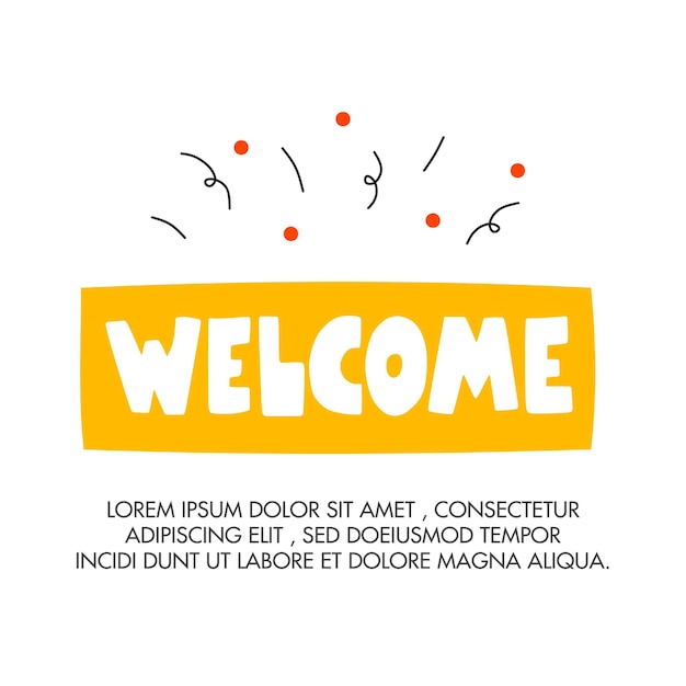 Welcome banner and welcome banner clipart and welcome sign yellow  color background