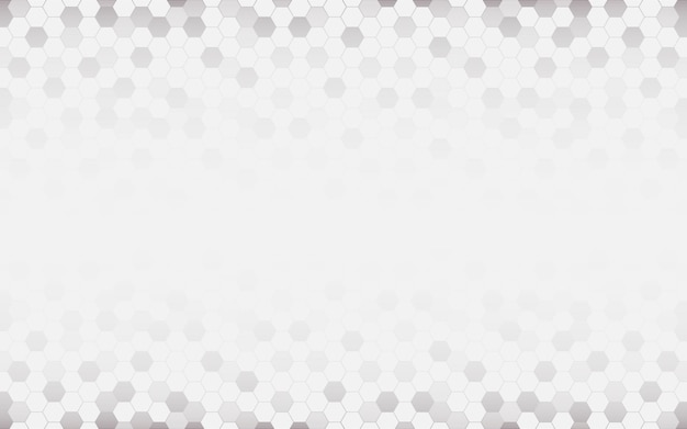 White abstract background with hexagon.