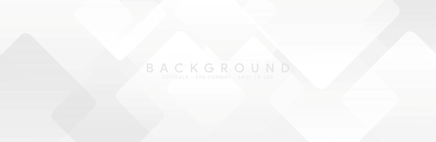 White geometric abstract background gray design banner
