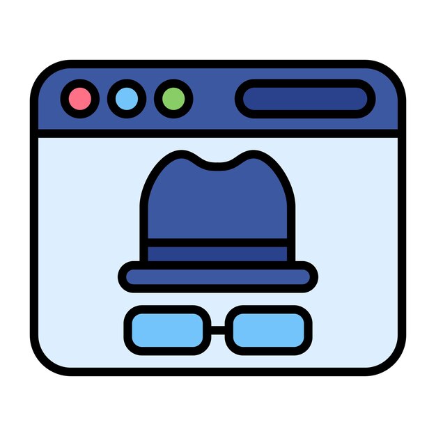 White Hat Flat Illustration
